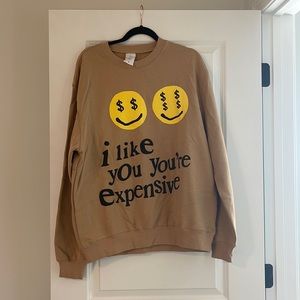 Oversized sweatshirt tan